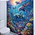 Adesivo Box Banheiro 3d Mundo Aquático 2folhas De 70x200cm - Imagem 1