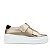Sneaker mod482 em couro escama dourado - Imagem 1