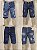 Kit com 4 Bermuda Masculina Jeans Detalhes Rasgos Variados - Imagem 1