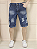 Kit com 4 Bermuda Masculina Jeans Detalhes Rasgos Variados - Imagem 4