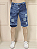 Kit com 4 Bermuda Masculina Jeans Detalhes Rasgos Variados - Imagem 3