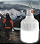 Luminária de Emergência Branca Recarregável Led 100W Lâmpada USB Camping - Imagem 3