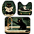 kit jogo Tapete Banheiro Estampa Gato Preto Vintage Antiderrapante 3 peças - Imagem 2