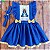Vestido Infantil Temático Batizado Nossa Senhora de Aparecida Azul - Imagem 1