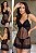 Camisola em Tule de Corações e Renda - Imagem 4