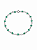 Pulseira Coração Pedra Verde-Marinho - Imagem 1