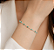 Pulseira Coração Pedra Verde-Marinho - Imagem 2