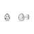 Brinco Moissanite Gota 6x8mm 2,5ct em Prata 925 com Banho de Ródio - Imagem 1