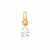 Pingente Gota Moissanite em Prata 925 com Banho de Ouro 18K - Imagem 1