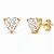 Brinco Coração Moissanite 8mm 4ct em Prata 925 com Banho de Ouro 18K - Imagem 1
