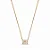 Colar Moissanite Retangular 6x8mm 2ct em Prata 925 com Banho de Ouro 18K - Imagem 1