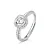 Anel Regulável Moissanite 6mm 0,8ct em Prata 925 com Banho de Ródio - Imagem 1