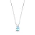 Colar Topázio Azul Natural com Moissanite 0,5ct em Prata 925 - Imagem 1
