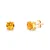 Brinco Citrino Natural Redondo em Prata 925 com Banho de Ouro Amarelo 18K - Imagem 1