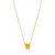 Colar Citrino Natural Redondo em Prata 925 com Banho de Ouro Amarelo 18K - Imagem 1