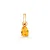 Pingente Citrino Natural Oval em Prata 925 com Banho de Ouro Amarelo 18K - Imagem 1