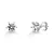 Brinco Moissanite 6,5mm 2ct em Prata 925 com Banho de Ródio - Imagem 1