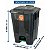 Lixeira Com Pedal 60L Retangular Preta Reforçada Multiuso Antares - Imagem 2