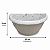 Vaso Grego Meia lua de Parede Marmorizado Plástico 820 Ml 20x10x9cm 3UD - Imagem 4