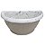 Vaso Grego Meia lua de Parede Marmorizado Plástico 820 Ml 20x10x9cm 3UD - Imagem 7