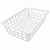 Cestinho Organizador Multiuso Pequeno Vazado Com Alças Cleaning BRANCO 29x19x8CM 3UD - Imagem 3