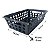 Cestinho Organizador Multiuso Pequeno Vazado Com Alças Preto 29x19x8CM 3UD - Imagem 3