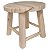 Banqueta Infantil em Madeira Pinus Redondo 21x24cm Ideal Para Crianças e Manicures Cagema - Imagem 8