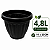 VASO GREGO REDONDO M PRETO GARDEN - 4,8L 19X25CM - Imagem 2