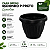 VASO GREGO REDONDO P PRETO GARDEN - 2,2L 15X18CM - Imagem 1