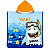 Toalha de Banho Infantil Com Capuz Estampa Shark Yuke Frente e Verso - Imagem 3