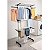 Varal de Roupa Dobrável Vertical Aço Inox 3 Andares com Rodinhas e Cabides 123 Organizei - Imagem 4