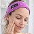 Faixa Cabelo Atoalhada Skin Care E Maquiagem 2 Unidades 66x6,5cm Lilás Uniqcare - Imagem 1