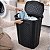 Cesto de Roupas Rattan Preto Com Tampa e Alças Preto 45 Litros 3UD - Imagem 1
