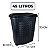 Cesto de Roupas Rattan Preto Com Tampa e Alças Preto 45 Litros 3UD - Imagem 3