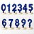 Vela Glitter Azul números de 0 a 9 e ? - Imagem 1