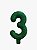 Vela Glitter Verde números de 0 a 9 e ? - Imagem 4