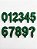 Vela Glitter Verde números de 0 a 9 e ? - Imagem 1