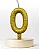 Vela Glitter Dourada / Ouro números de 0 a 9 e ? - Imagem 1