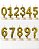 Vela Glitter Dourada / Ouro números de 0 a 9 e ? - Imagem 1