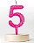 Vela Mini Luxo Numeração 0 a 9 Rosa - Imagem 6