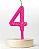 Vela Mini Luxo Numeração 0 a 9 Rosa - Imagem 5