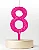 Vela Mini Luxo Numeração 0 a 9 Rosa - Imagem 9
