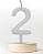 Vela Mini Luxo Branco Decorativa - Imagem 3