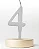 Vela Mini Luxo Branco Decorativa - Imagem 5