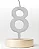 Vela Mini Luxo Branco Decorativa - Imagem 9