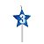 Vela Aniversário estrela Azul com glitter - Imagem 5