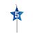 Vela Aniversário estrela Azul com glitter - Imagem 7