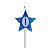 Vela Aniversário estrela Azul com glitter - Imagem 2