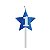 Vela Aniversário estrela Azul com glitter - Imagem 3