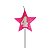Vela Aniversário estrela Rosa com glitter - Imagem 6